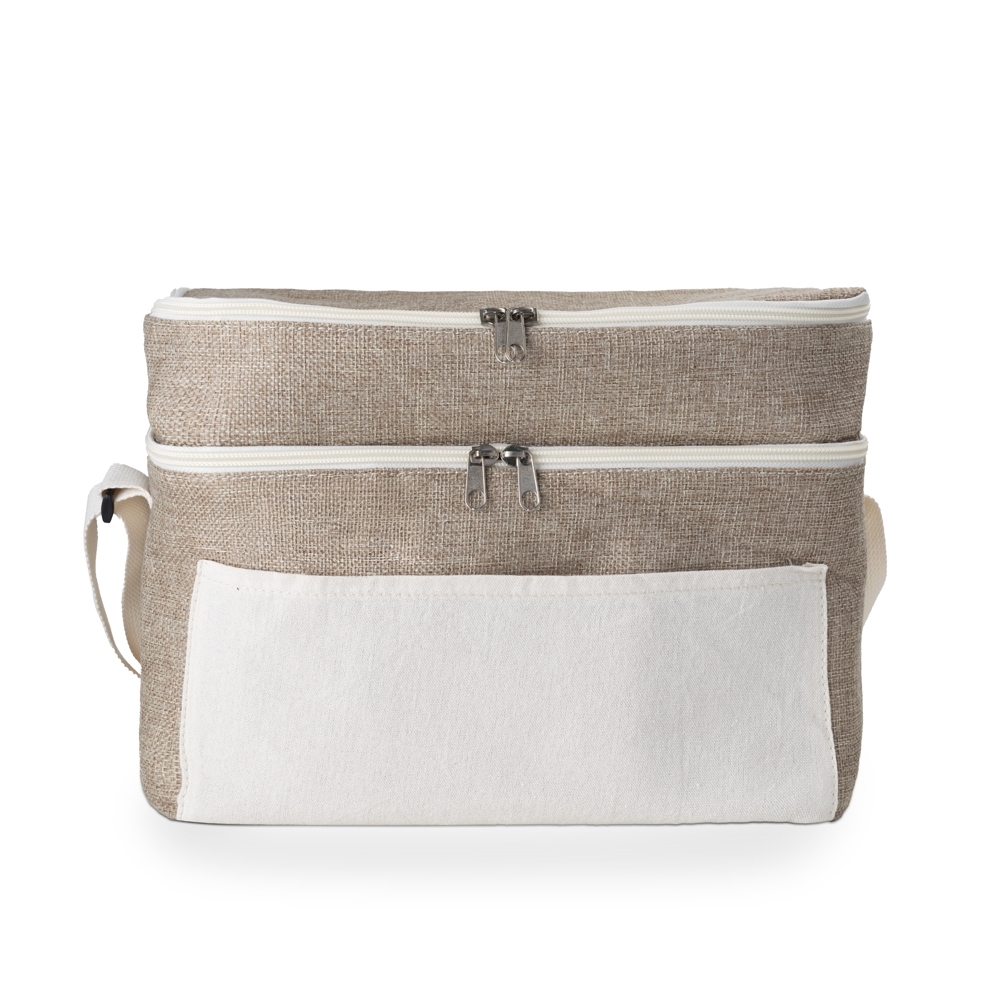Bolsa-Termica-Dupla-14L-BEGE-28381-1777460632 Bolsa Térmica Dupla 14L Personalizada em Juta Sintética - Imagem 1