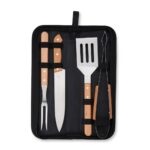 Kit Churrasco Personalizado 4 Peças com Estojo de Nylon