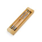 Kit Ecológico Caneta e Lapiseira Bambu Personalizado - Imagem 2