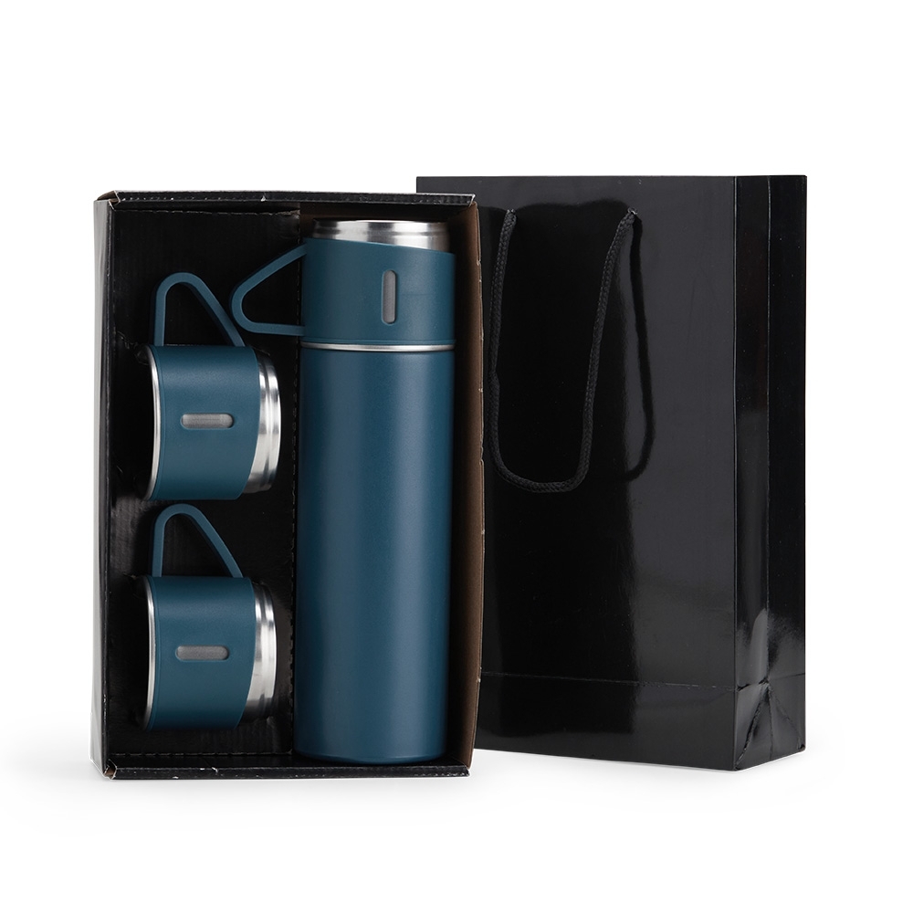Kit-Garrafa-Termica-AZUL-17896-1716389917 Kit Garrafa Térmica 450ml com 2 Xícaras - Imagem 1